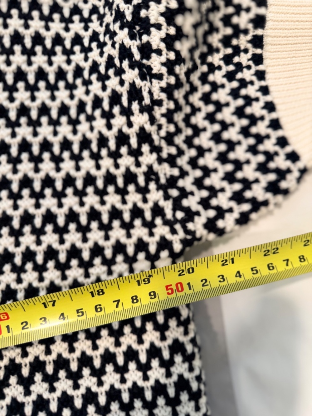 Varley Dora Knit Top - Black & Cream - Size S - Picture 6 of 6